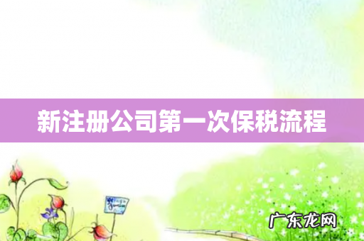 新注册公司第一次保税流程