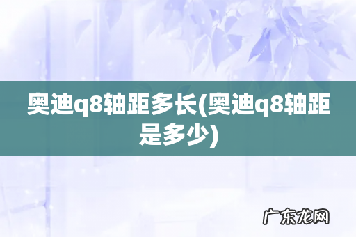 奥迪q8轴距是多少 奥迪q8轴距多长