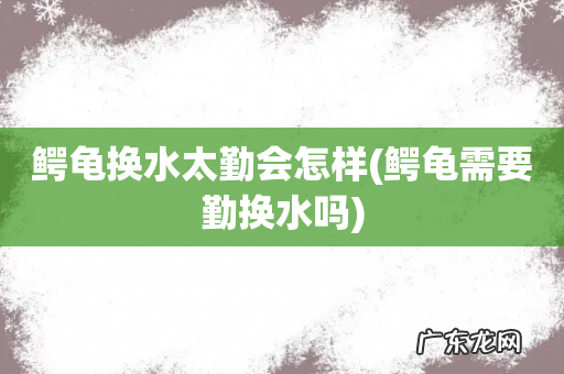 鳄龟需要勤换水吗 鳄龟换水太勤会怎样