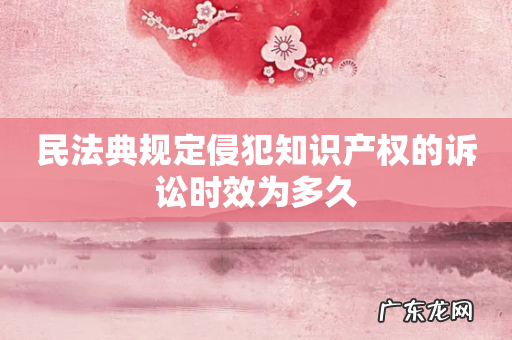 民法典规定侵犯知识产权的诉讼时效为多久