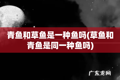 草鱼和青鱼是同一种鱼吗 青鱼和草鱼是一种鱼吗