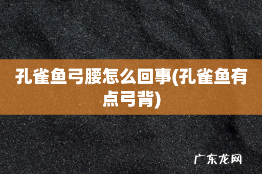 孔雀鱼有点弓背 孔雀鱼弓腰怎么回事