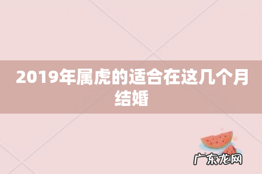 2019年属虎的适合在这几个月结婚