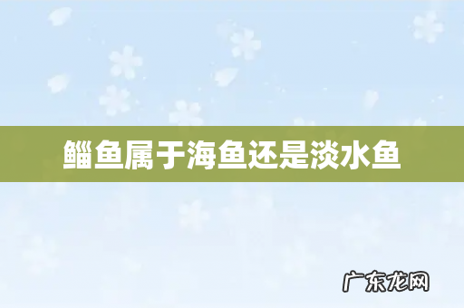 鲻鱼属于海鱼还是淡水鱼