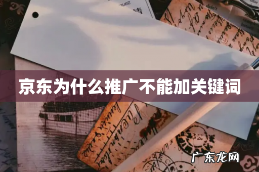 京东为什么推广不能加关键词
