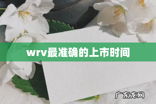 wrv最准确的上市时间