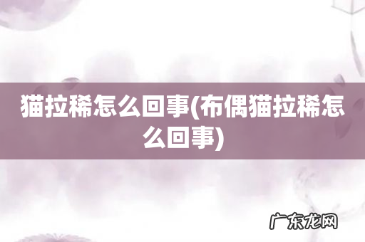 布偶猫拉稀怎么回事 猫拉稀怎么回事