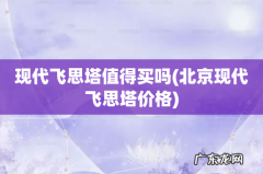北京现代飞思塔价格 现代飞思塔值得买吗
