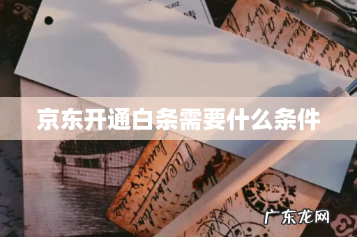 京东开通白条需要什么条件