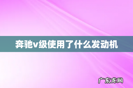 奔驰v级使用了什么发动机