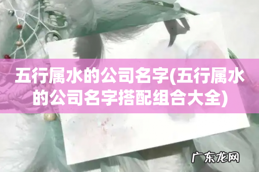五行属水的公司名字搭配组合大全 五行属水的公司名字