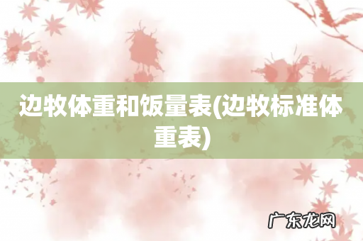 边牧标准体重表 边牧体重和饭量表