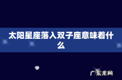 太阳星座落入双子座意味着什么