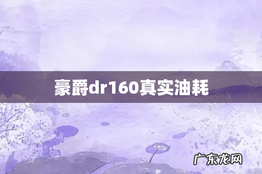 豪爵dr160真实油耗