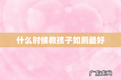 什么时候教孩子如厕最好