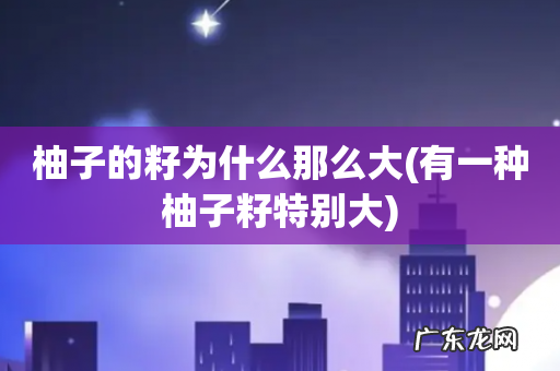 有一种柚子籽特别大 柚子的籽为什么那么大