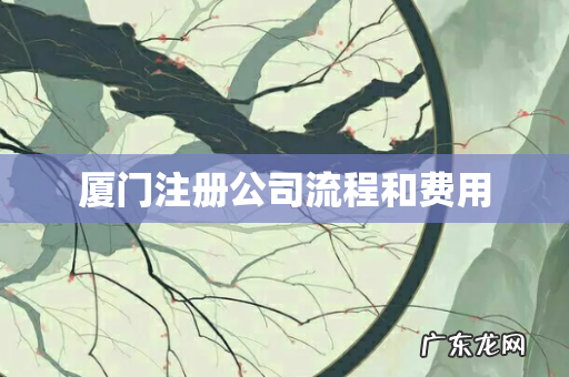 厦门注册公司流程和费用