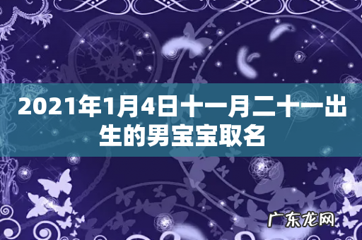 2021年1月4日十一月二十一出生的男宝宝取名