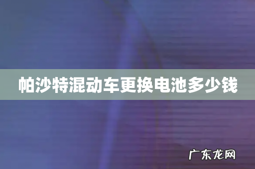 帕沙特混动车更换电池多少钱