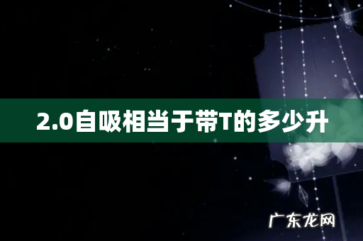 2.0自吸相当于带T的多少升