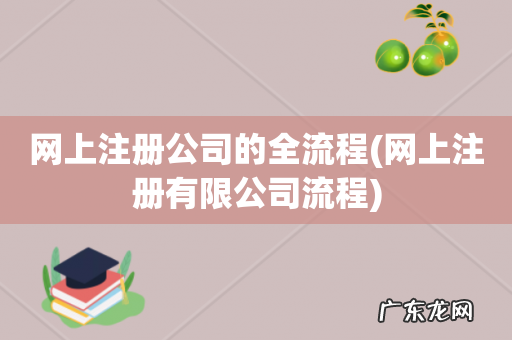 网上注册有限公司流程 网上注册公司的全流程