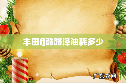 丰田fj酷路泽油耗多少