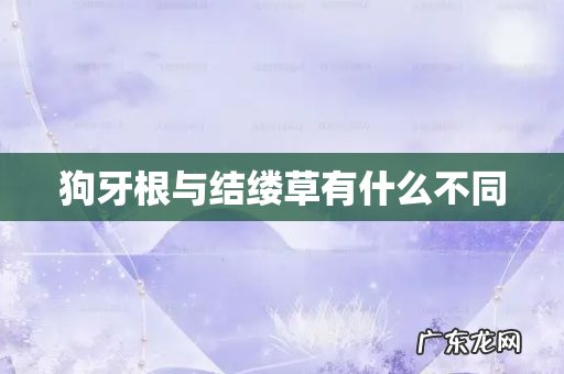 狗牙根与结缕草有什么不同