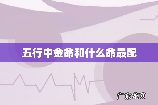 五行中金命和什么命最配