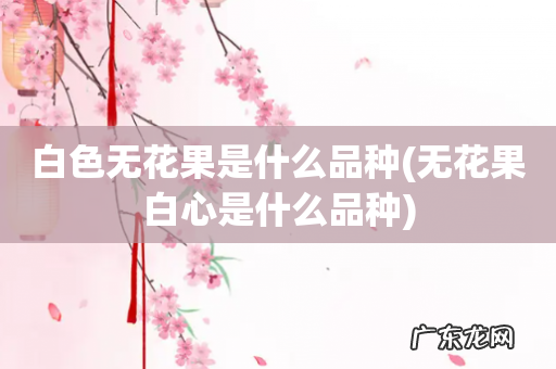 无花果白心是什么品种 白色无花果是什么品种