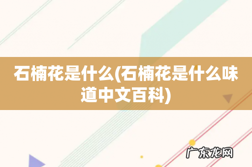 石楠花是什么味道中文百科 石楠花是什么