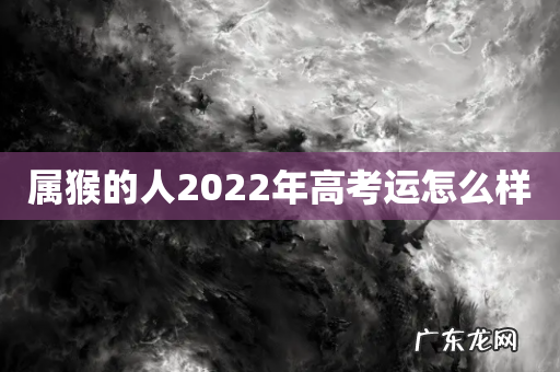属猴的人2022年高考运怎么样