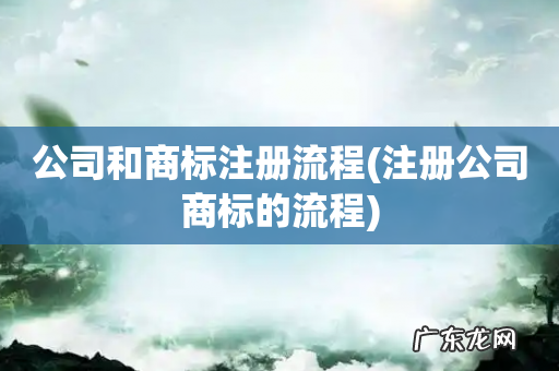 注册公司商标的流程 公司和商标注册流程