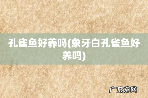象牙白孔雀鱼好养吗 孔雀鱼好养吗