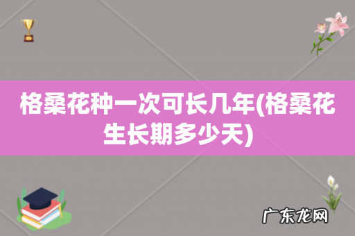 格桑花生长期多少天 格桑花种一次可长几年