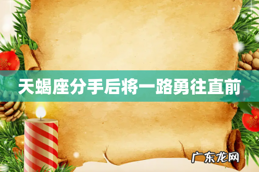 天蝎座分手后将一路勇往直前