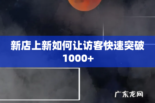 新店上新如何让访客快速突破1000+