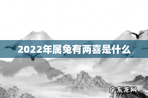 2022年属兔有两喜是什么