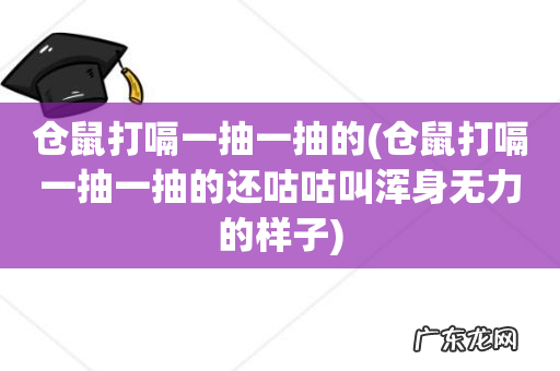 仓鼠打嗝一抽一抽的还咕咕叫浑身无力的样子 仓鼠打嗝一抽一抽的