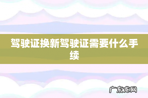 驾驶证换新驾驶证需要什么手续