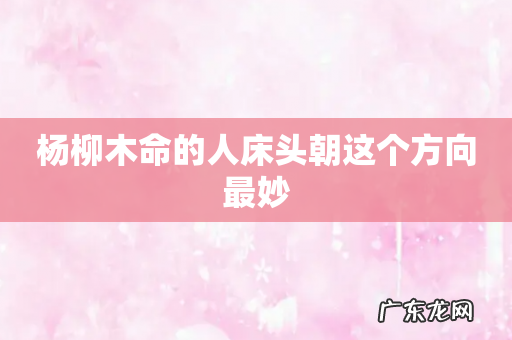杨柳木命的人床头朝这个方向最妙