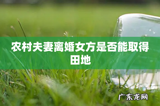 农村夫妻离婚女方是否能取得田地