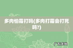 多肉打霜会打死吗? 多肉怕霜打吗