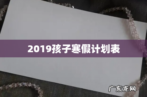 2019孩子寒假计划表
