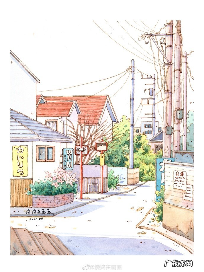 水彩钢笔画 钢笔水彩步骤