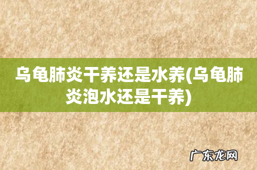 乌龟肺炎泡水还是干养 乌龟肺炎干养还是水养