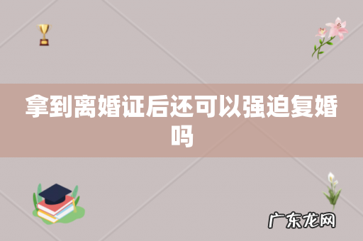 拿到离婚证后还可以强迫复婚吗