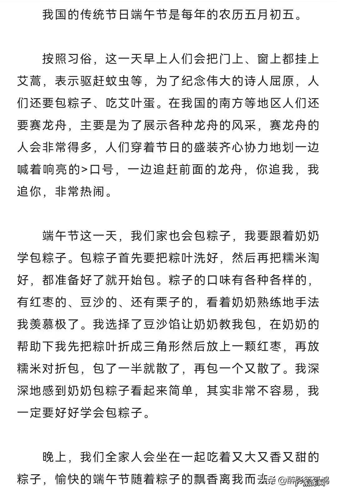 端午节300字优秀作文6篇 端午节满分作文300字