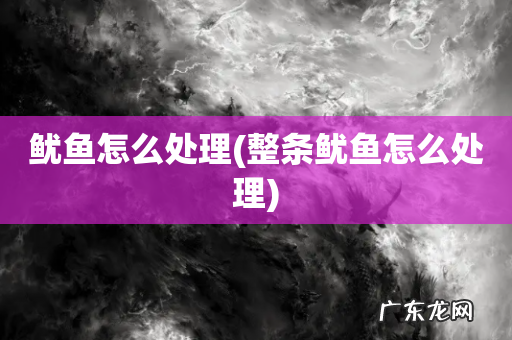 整条鱿鱼怎么处理 鱿鱼怎么处理