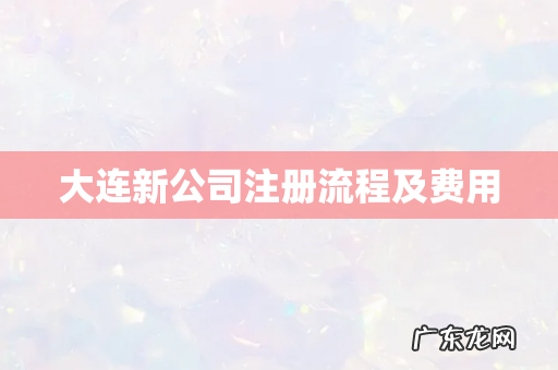 大连新公司注册流程及费用