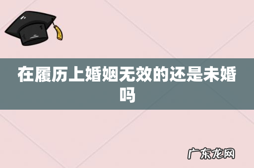 在履历上婚姻无效的还是未婚吗